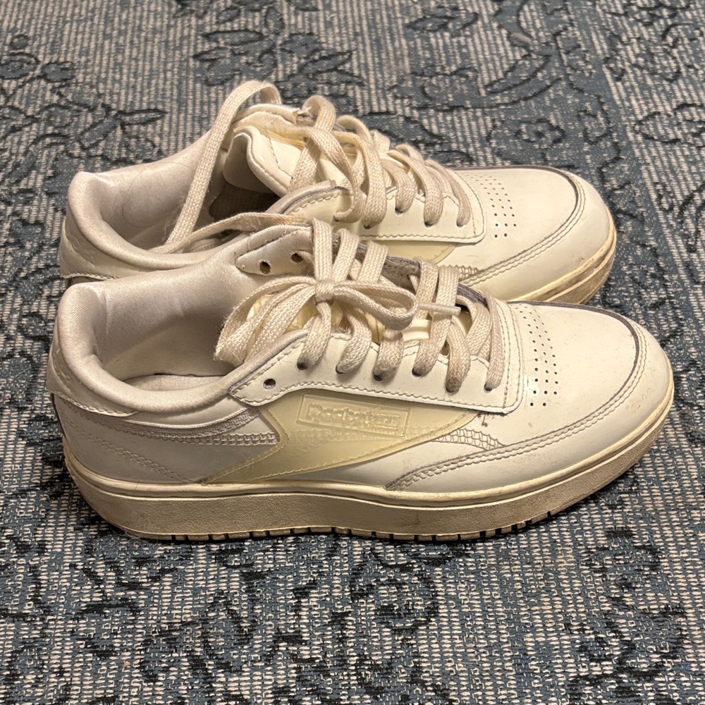 Reebok Off-White Leather Sneakers CARDI B Edition